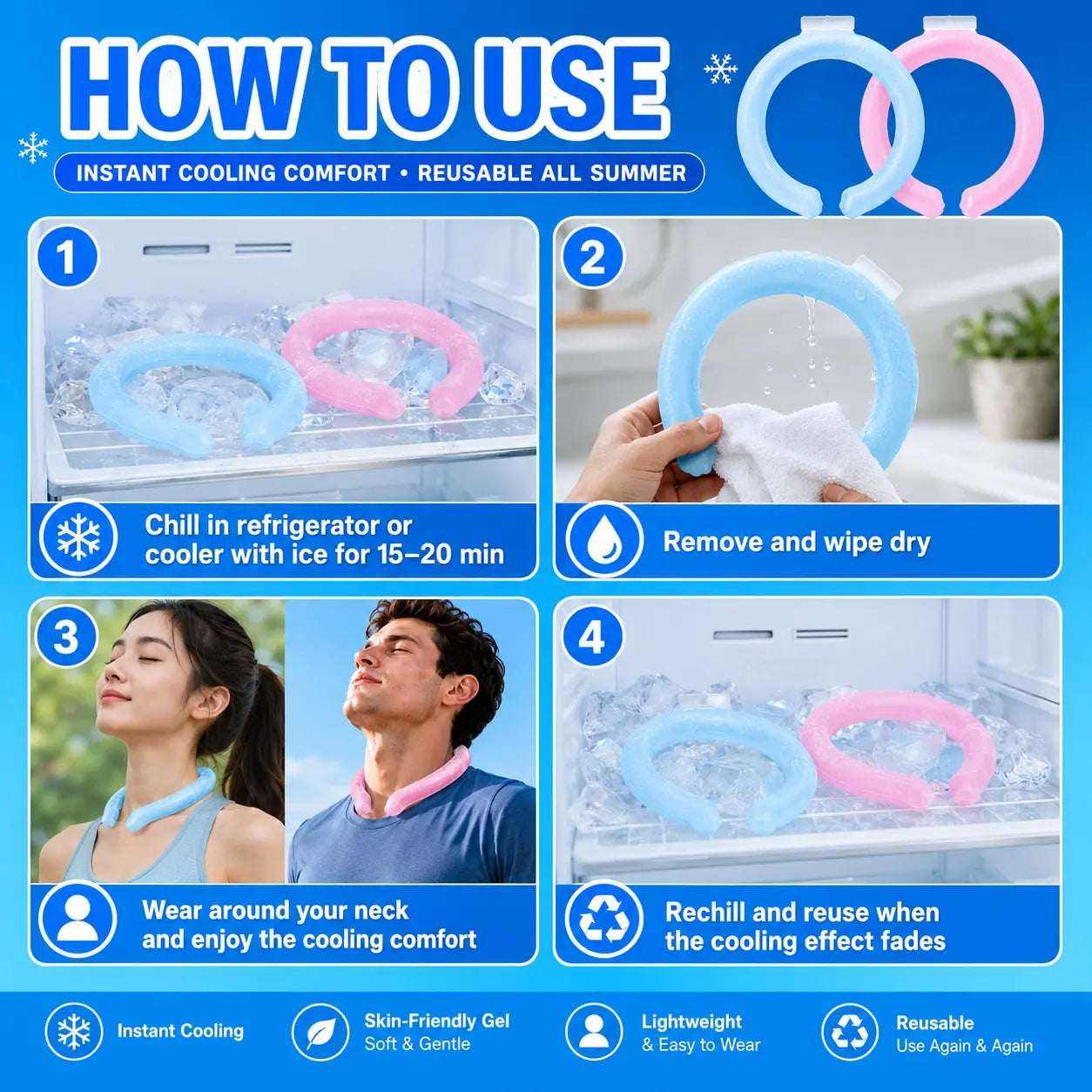 Billhol®🦟PCM Cooling Neck Ring — Instant Heat Relief