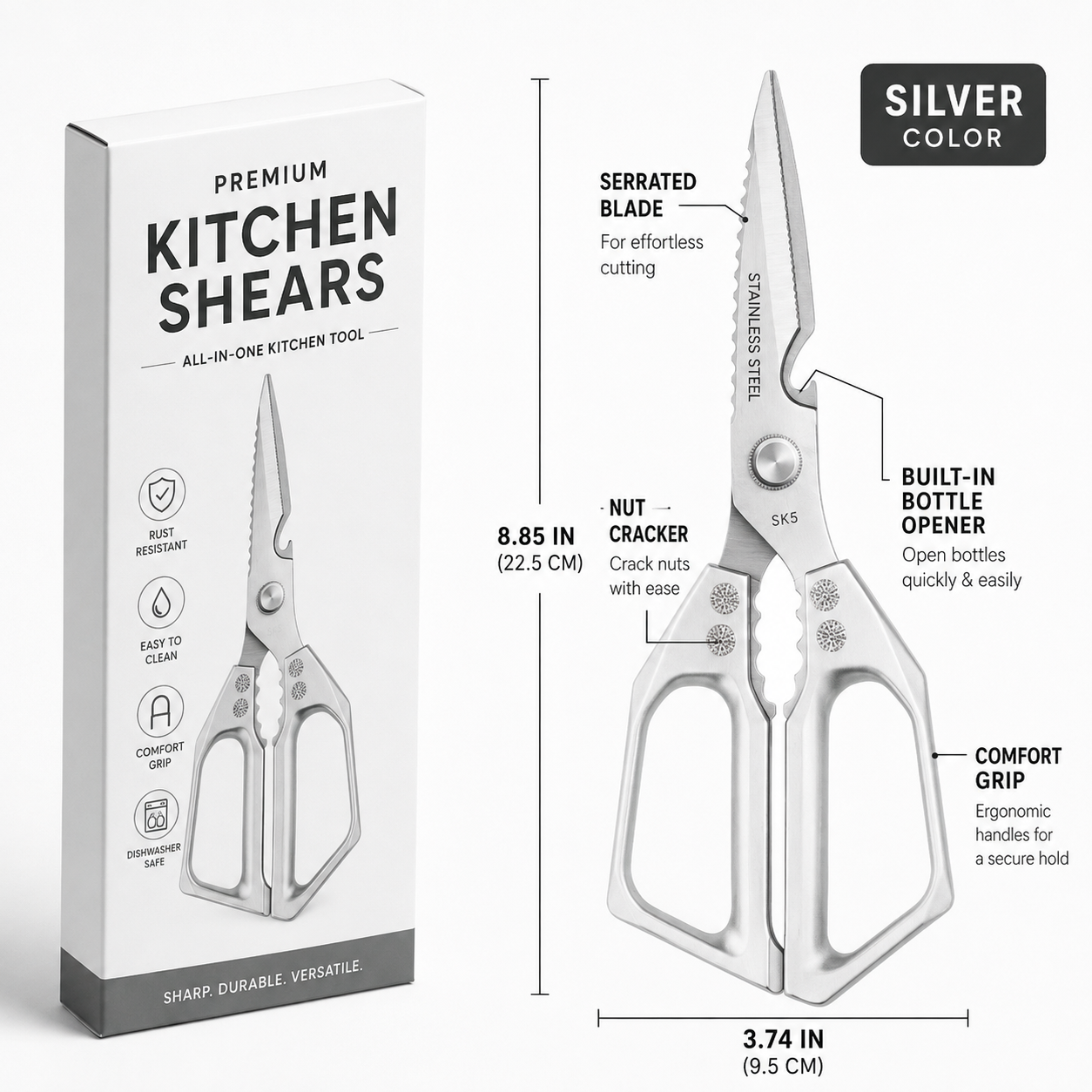 Multifunctional Heavy-Duty Kitchen Shears