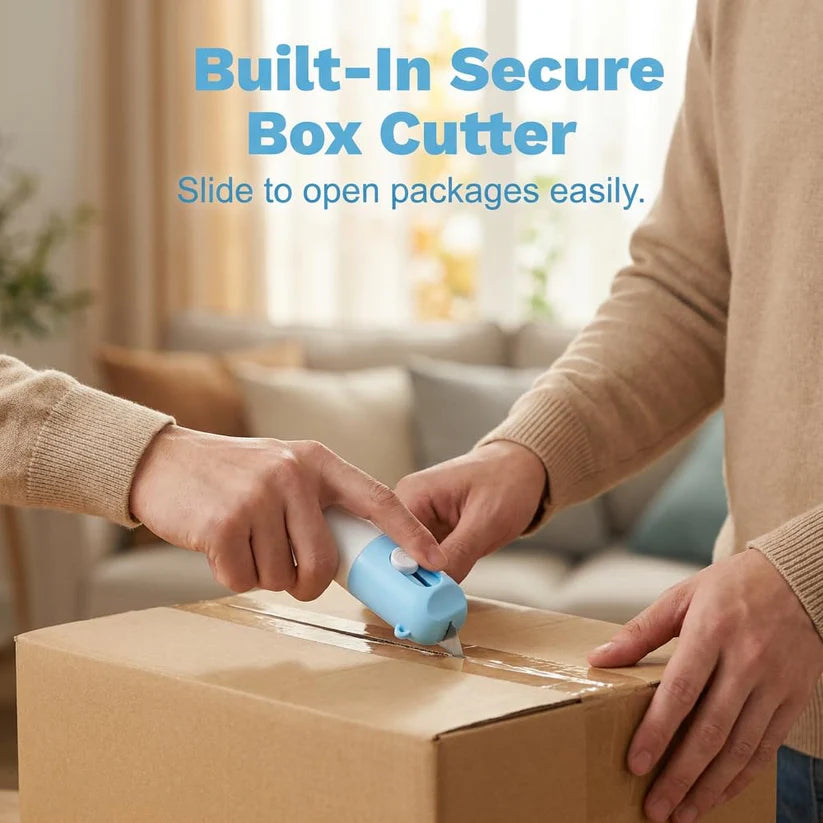 ADDRIX™ 2-in-1 Thermal Label Eraser & Box Cutter — Instantly cover your name, address, phone number, and tracking details before throwing packages away