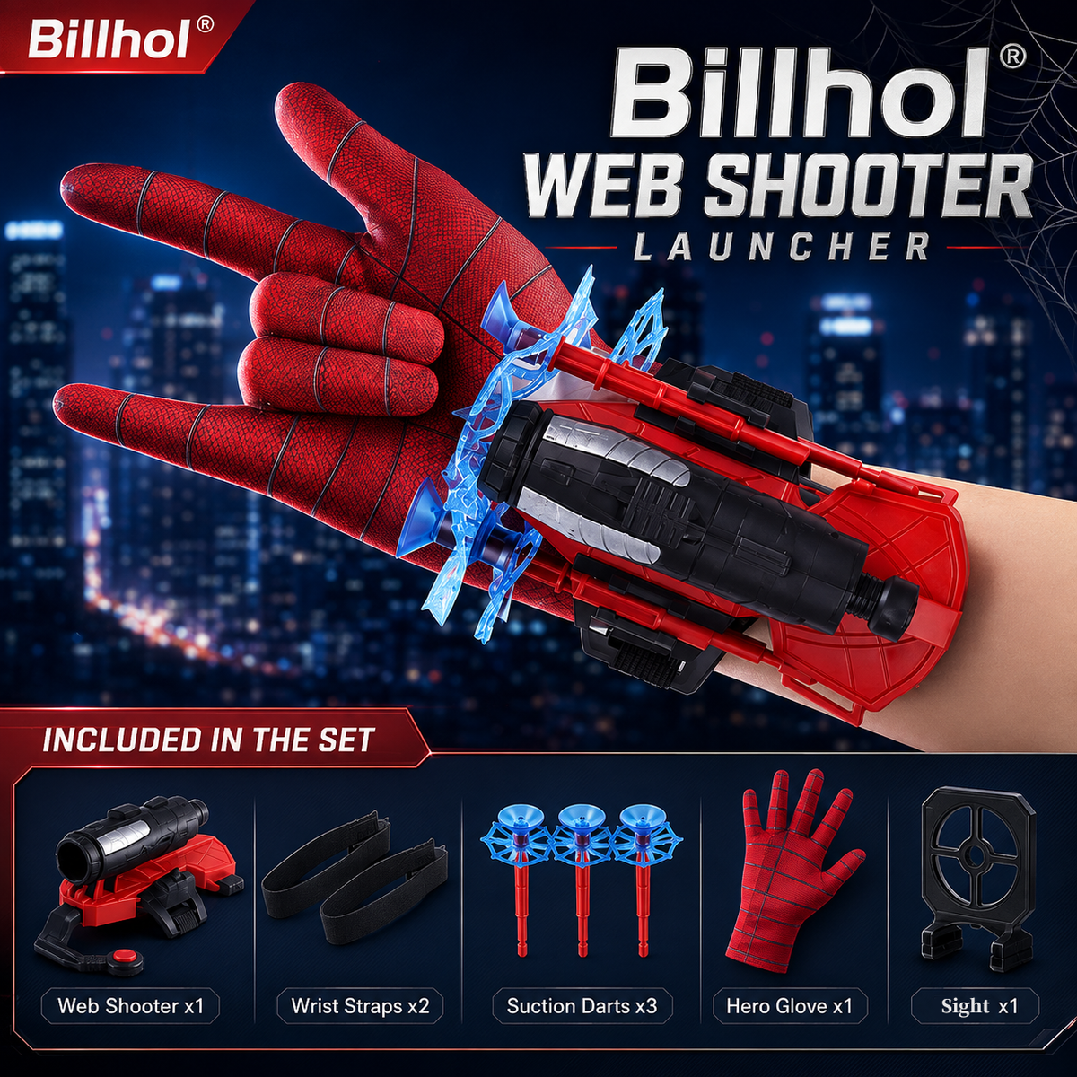 Billhol®🕷️🕸️ Web Shooter Launcher – Premium Hero Action Collection
