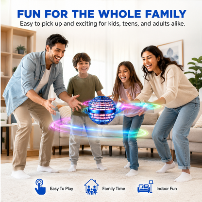 🔥Last day 70%off丨REBYIPO® Cosmic Flying Orb Ball | LED Hover & Boomerang Flying Toy for Kids & Family