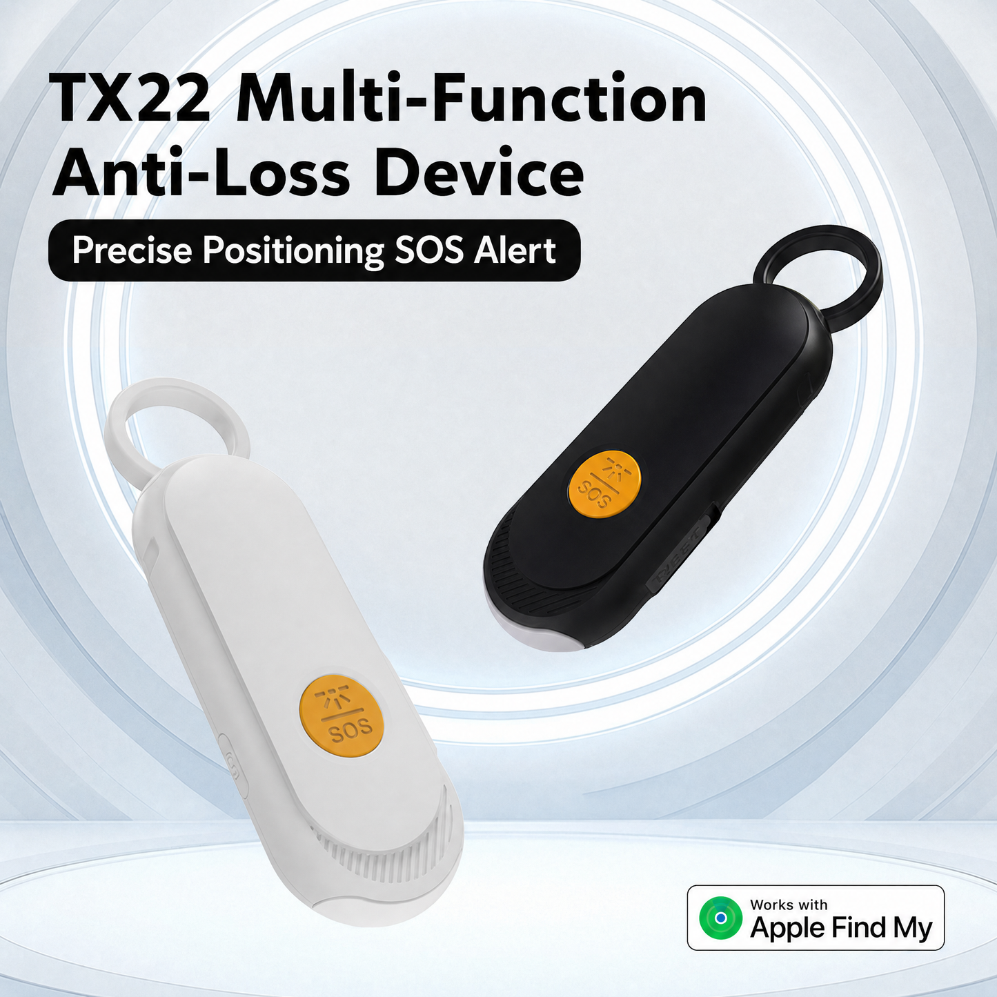 🚨Smart Personal Safety Alarm with Apple Find My – 6-8 Months Battery, IPX5 Waterproof, 2-in-1 Alert & LED Flashlight, Key Finder Tracker