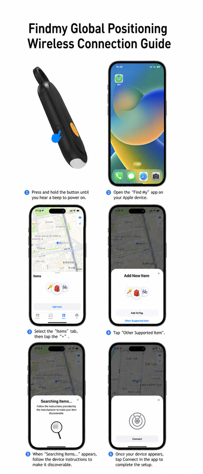 🚨Smart Personal Safety Alarm with Apple Find My – 6-8 Months Battery, IPX5 Waterproof, 2-in-1 Alert & LED Flashlight, Key Finder Tracker