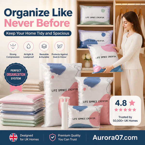 Devareon®🛍️ 40% OFF! No‑Pump Vacuum Storage Bags – Press & seal, no pump needed. Saves 80% space, keeps clothes dry & dust‑free. Perfect for bulky bedding & off‑season gear.