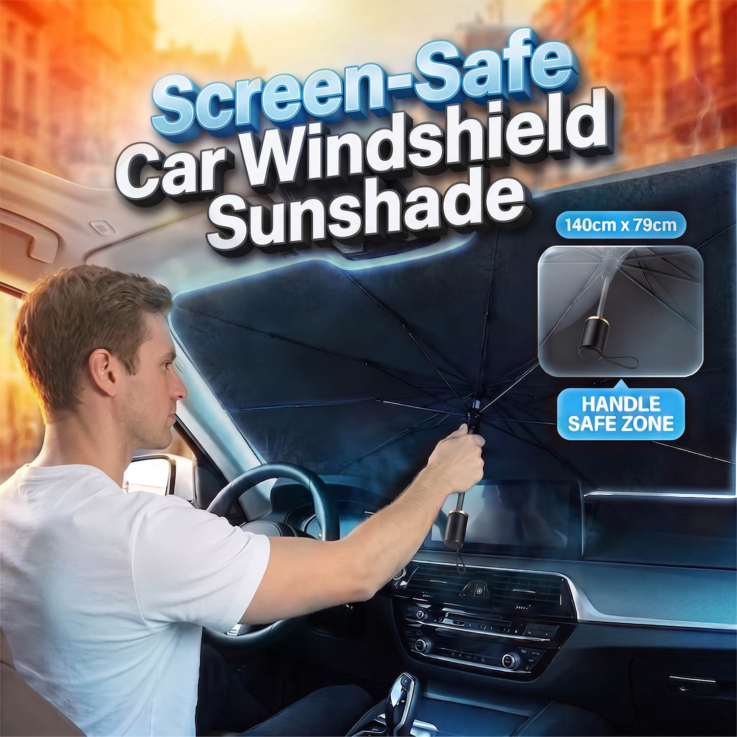🔥LAST DAY SALE!!⚡50K+ SOLD!🌞🚗ShadeGo™ Car Windshield Sun Shade – Foldable, Heat-Blocking ☀️ | Keeps Interior Cool ❄️🚗 | UV Protection 🛡️ | Universal Fit for All Vehicles ✅ | Easy Storage & Travel Ready 🎒