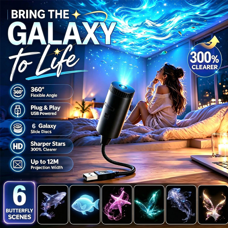 Devareon®🥳Plug-and-Play HD Galaxy & Ocean Projector Night Light🥳50,000+ Happy Users