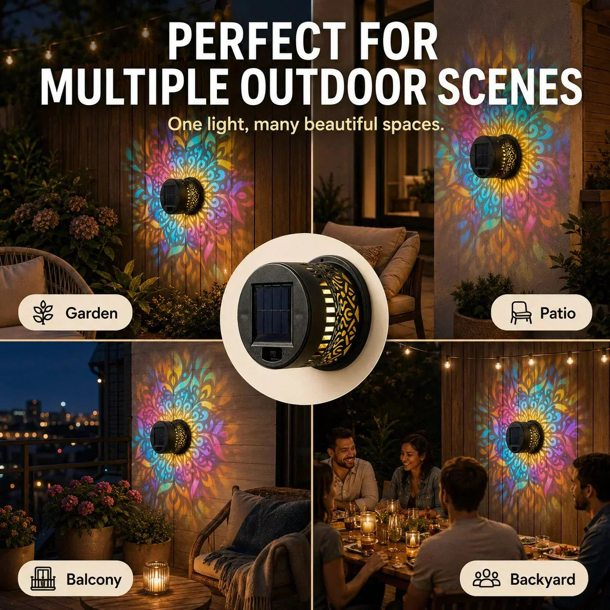 ⏰ 2026 🇺🇸 New Arrivals Solar Mandala Wall Light Outdoor ⏰