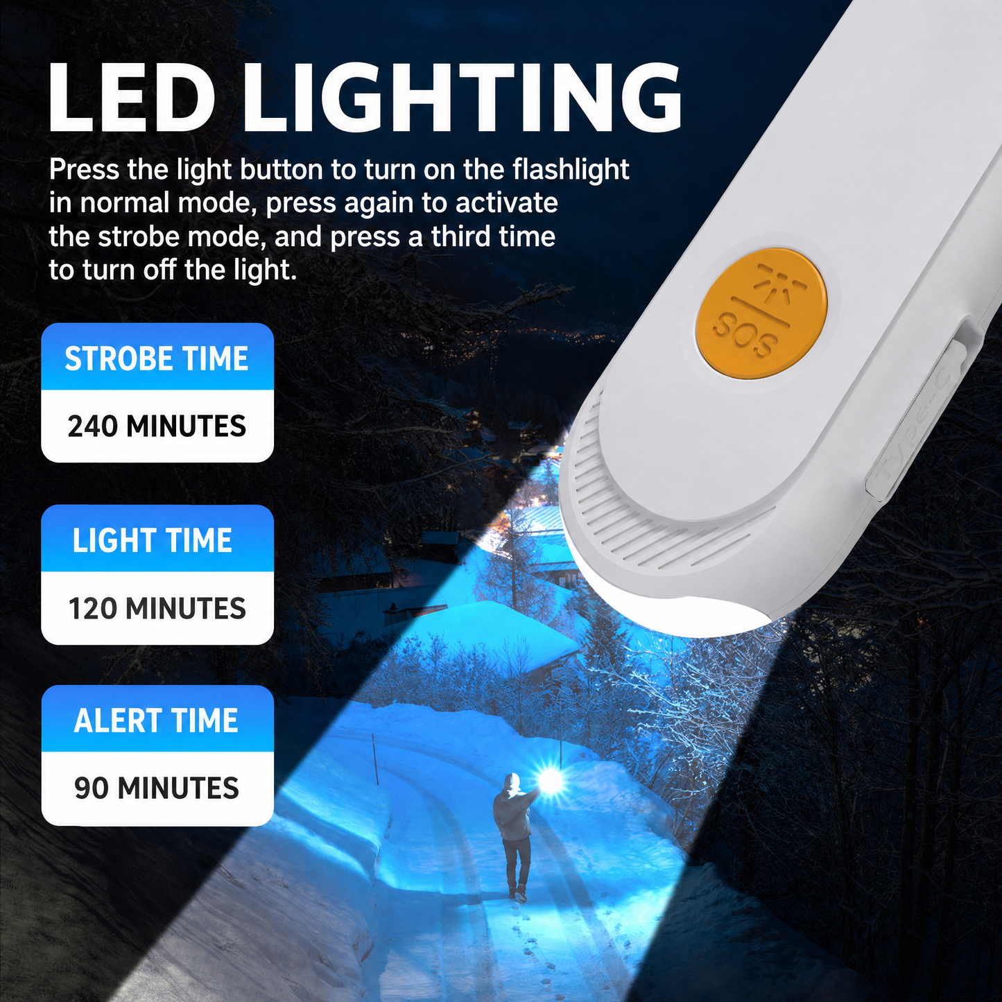 🚨Smart Personal Safety Alarm with Apple Find My – 6-8 Months Battery, IPX5 Waterproof, 2-in-1 Alert & LED Flashlight, Key Finder Tracker