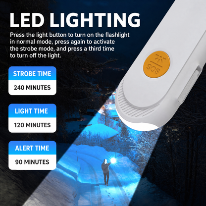🚨Smart Personal Safety Alarm with Apple Find My – 6-8 Months Battery, IPX5 Waterproof, 2-in-1 Alert & LED Flashlight, Key Finder Tracker