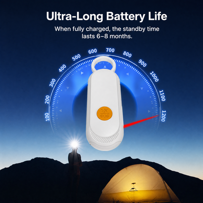 🚨Smart Personal Safety Alarm with Apple Find My – 6-8 Months Battery, IPX5 Waterproof, 2-in-1 Alert & LED Flashlight, Key Finder Tracker