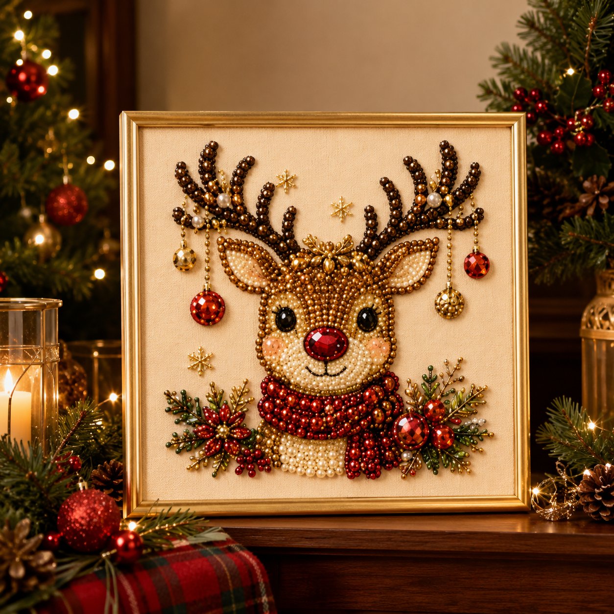 🎨💎 No Experience Needed | 3D DIY Christmas Bead Art Set