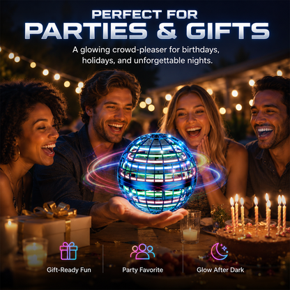 🔥Last day 70%off丨REBYIPO® Cosmic Flying Orb Ball | LED Hover & Boomerang Flying Toy for Kids & Family