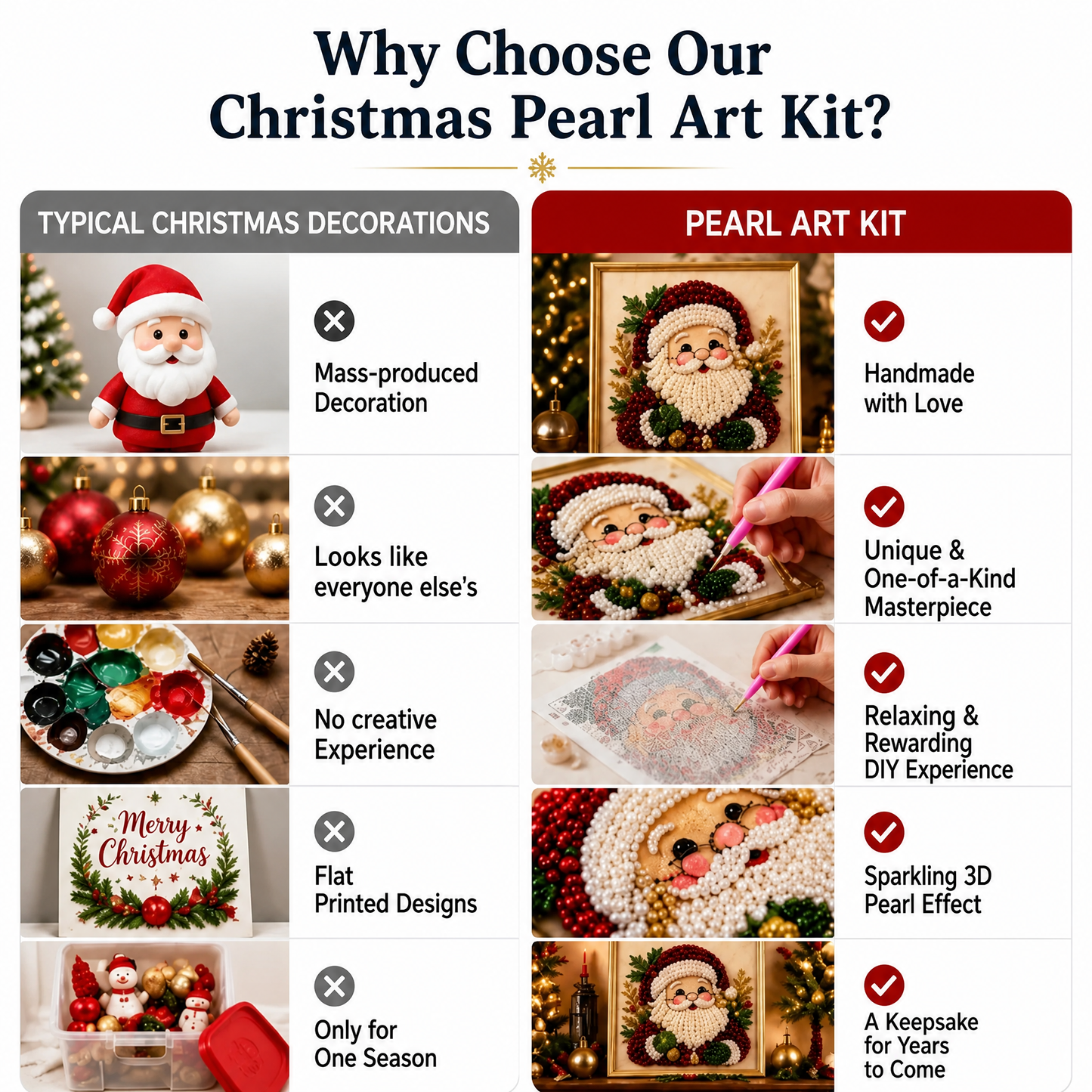 🎨💎 No Experience Needed | 3D DIY Christmas Bead Art Set