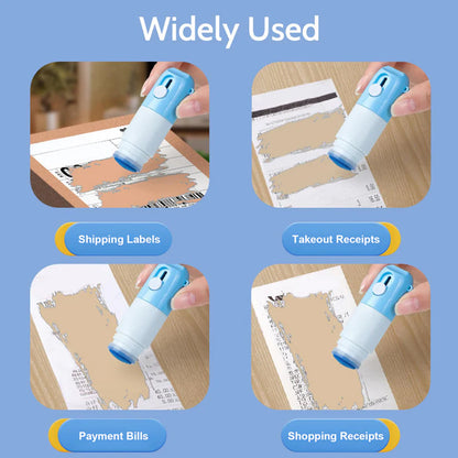 ADDRIX™ 2-in-1 Thermal Label Eraser & Box Cutter — Instantly cover your name, address, phone number, and tracking details before throwing packages away