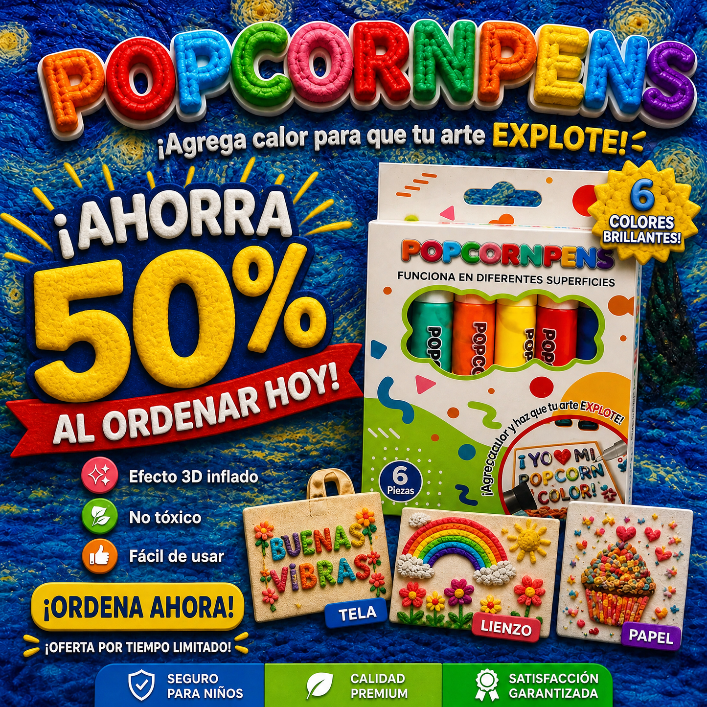 🔥 ¡Ahorra 50% Solo Hoy! | 🌮🔖 Bolígrafo 3D IEY® – Convierte tus dibujos en increíbles obras de arte con relieve