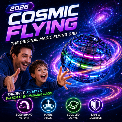 🔥Last day 70%off丨𝑺𝑪𝑵𝑫𝑹®Cosmic Flying Orb Ball | LED Hover & Boomerang Flying Toy for Kids & Family