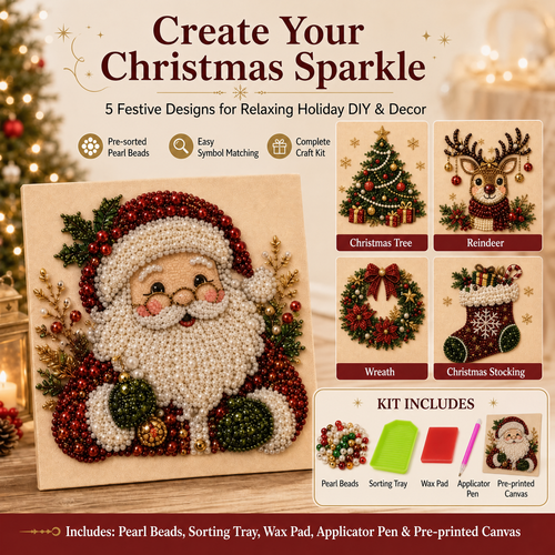 🎨💎 No Experience Needed | 3D DIY Christmas Bead Art Set