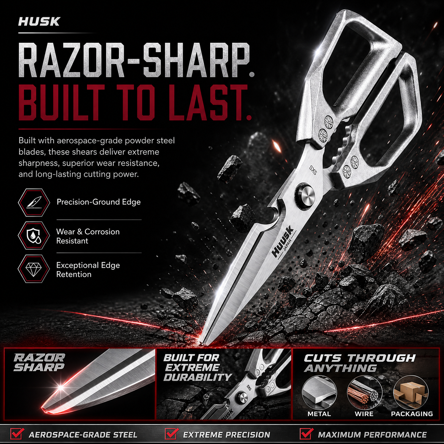 Multifunctional Heavy-Duty Kitchen Shears
