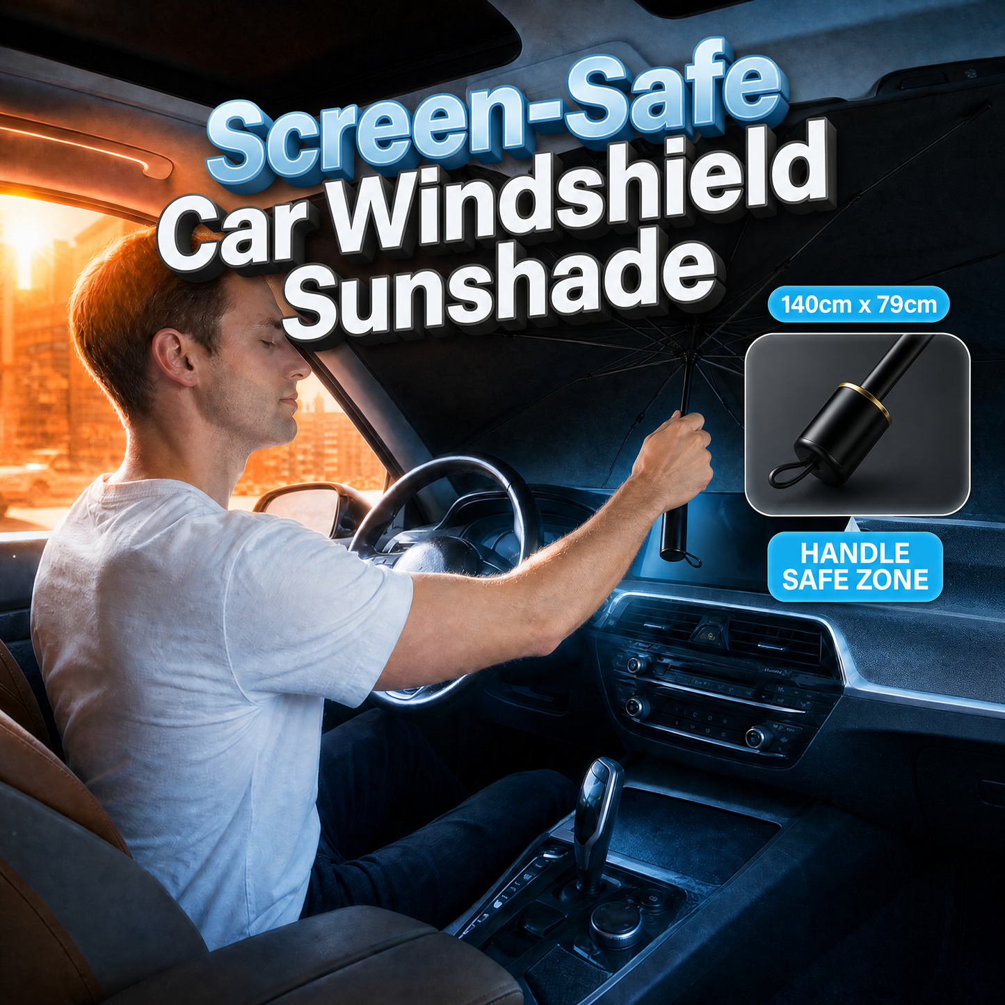 🔥LAST DAY SALE!!⚡50K+ SOLD!🌞🚗ShadeGo™ Car Windshield Sun Shade – Foldable, Heat-Blocking ☀️ | Keeps Interior Cool ❄️🚗 | UV Protection 🛡️ | Universal Fit for All Vehicles ✅ | Easy Storage & Travel Ready 🎒