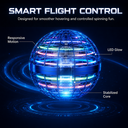 🔥Last day 70%off丨REBYIPO® Cosmic Flying Orb Ball | LED Hover & Boomerang Flying Toy for Kids & Family