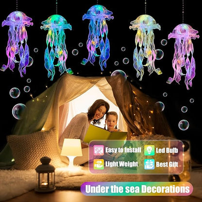🌊 JellyGlow™ LED Jellyfish Lanterns Turn Any Room Into A Magical Underwater Paradise