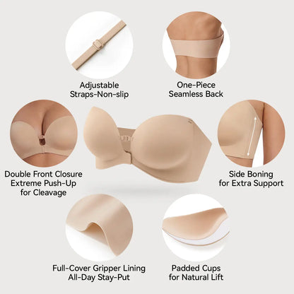 Final 3 Hours: 60%OFF🔥 Seamless Front Closure Bra With Adjustable Straps