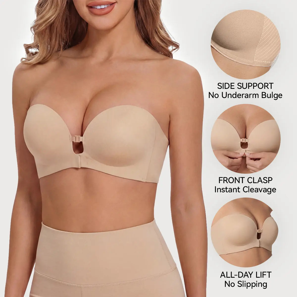 Final 3 Hours: 60%OFF🔥 Seamless Front Closure Bra With Adjustable Straps