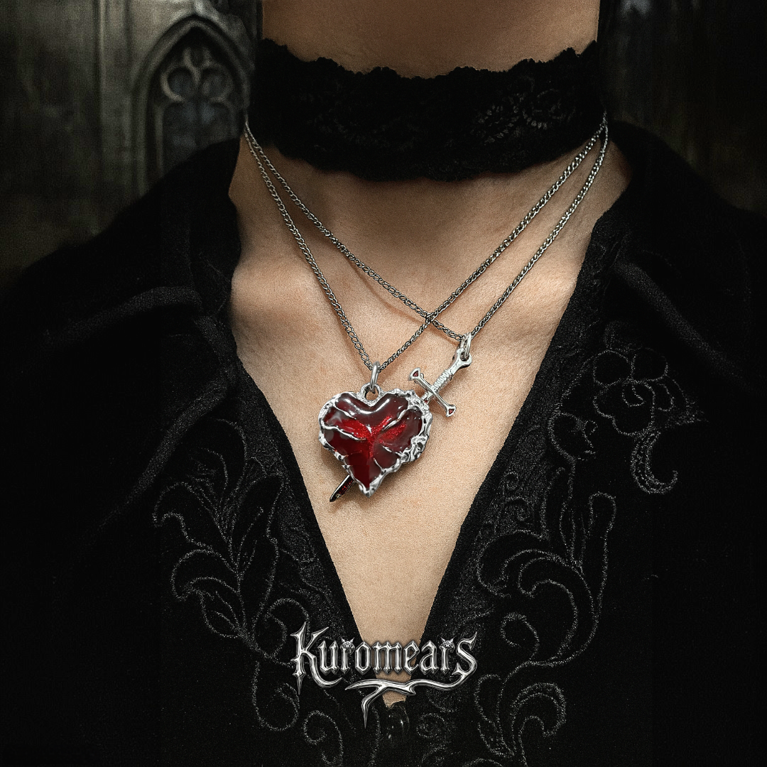 Not your average couple’s necklace. A bold symbol of passion & forever love ❤️🗡️ The Bloodbound Necklace: A gift that lasts forever.