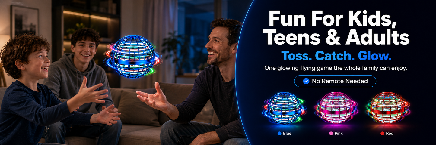 🔥Last day 70%off丨REBYIPO® Cosmic Flying Orb Ball | LED Hover & Boomerang Flying Toy for Kids & Family