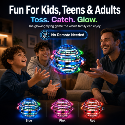 🔥Last day 70%off丨𝑺𝑪𝑵𝑫𝑹®Cosmic Flying Orb Ball | LED Hover & Boomerang Flying Toy for Kids & Family