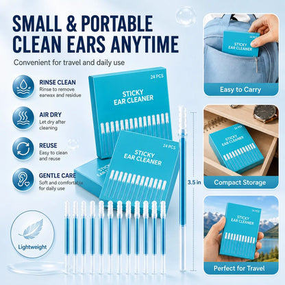 ✨ Clean Ears Easily 🦻 Reusable Earwax Removal Swabs | Gentle & Convenient