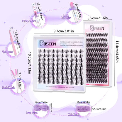🔥 MEGA SALE 70% OFF – DIY Fluffy D Curl Lash Clusters Kit, 10 Styles for Salon Volume at Home