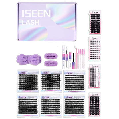 🔥 MEGA SALE 70% OFF – DIY Fluffy D Curl Lash Clusters Kit, 10 Styles for Salon Volume at Home