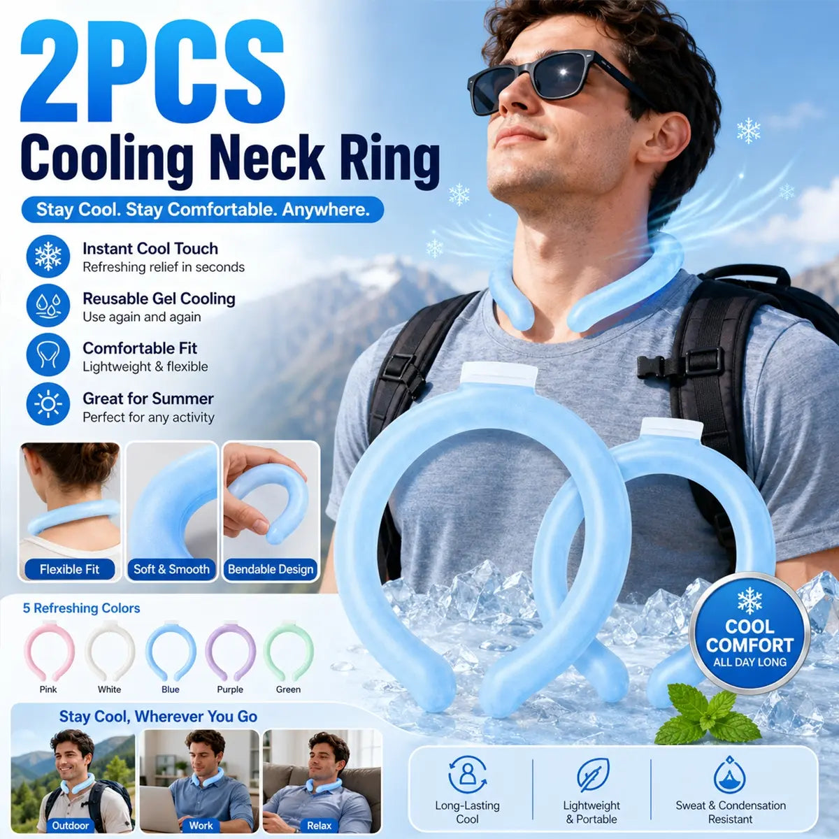 Billhol®🦟PCM Cooling Neck Ring — Instant Heat Relief