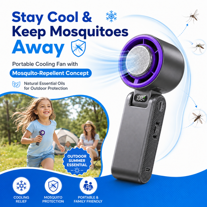 2026 HOT SALE50K+ BVJ®SOLD!❄️ 50% OFF! Mosquito-Repelling Turbo Handheld Fan – 16900 RPM, 6 speeds, LED display. 3000mAh battery, 10.7hrs cooling. Pocket‑sized power! 🌬️✨🦟