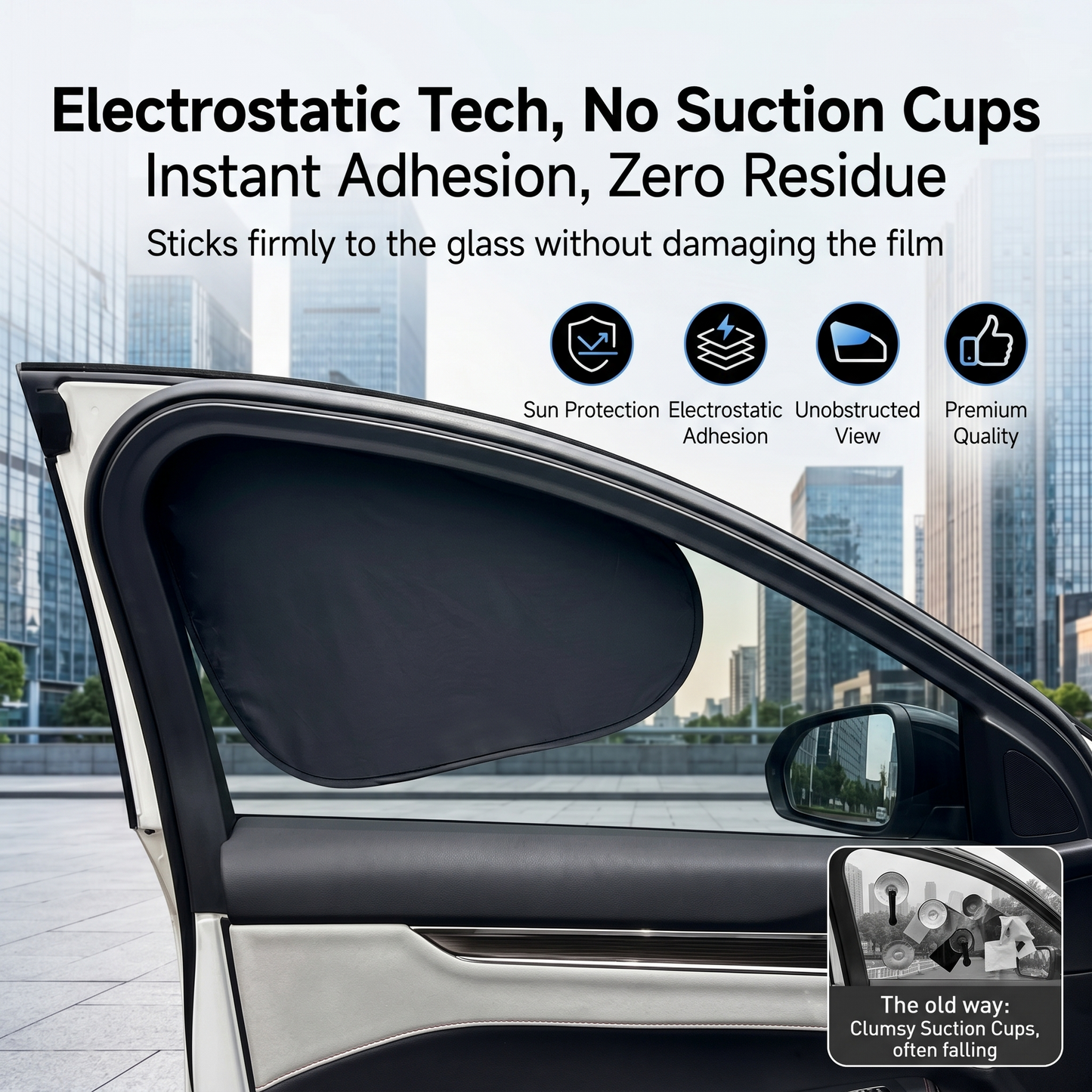 💥2026 HOT SALE💥Car Electrostatic Adsorption Sunshade And Sun Protection Curtain-ddd