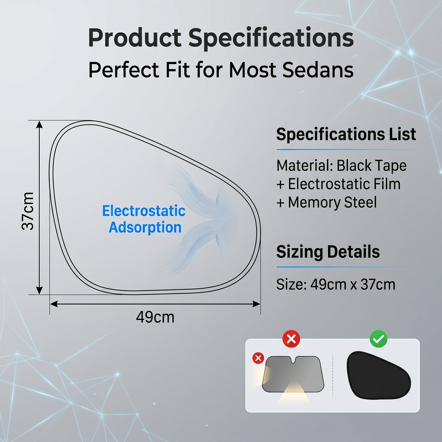 💥2026 HOT SALE💥Car Electrostatic Adsorption Sunshade And Sun Protection Curtain-ddd