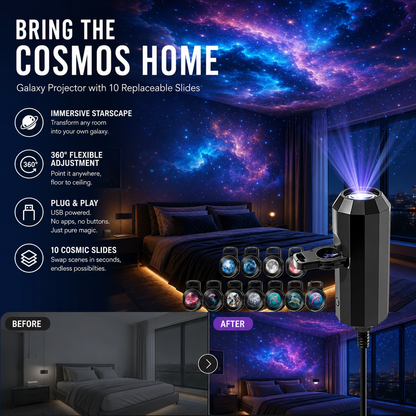 Devareon®🥳Plug-and-Play HD Galaxy & Ocean Projector Night Light🥳50,000+ Happy Users