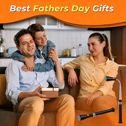 💡Extendable Magnetic Pickup Tools - Telescoping Magnet with LED Flashlight Gifts for Men, Fathers Day Mens Gifts from Daughter Son, Birthday Gifts for Men Dad Him