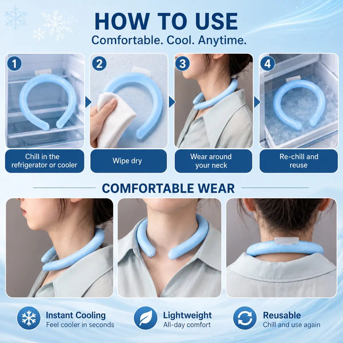 Billhol®🦟PCM Cooling Neck Ring — Instant Heat Relief