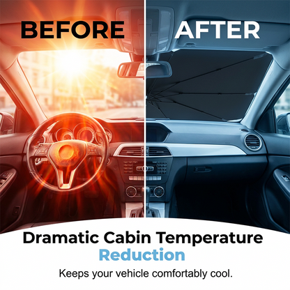 🔥LAST DAY SALE!!⚡50K+ SOLD!🌞🚗ShadeGo™ Car Windshield Sun Shade – Foldable, Heat-Blocking ☀️ | Keeps Interior Cool ❄️🚗 | UV Protection 🛡️ | Universal Fit for All Vehicles ✅ | Easy Storage & Travel Ready 🎒