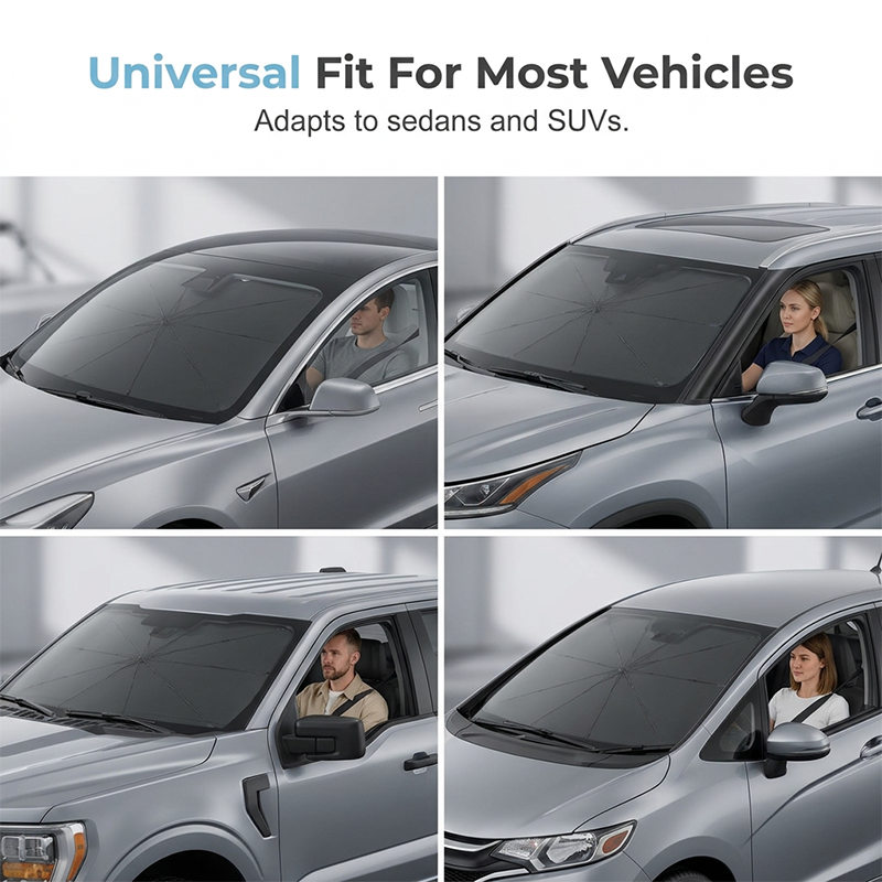 🔥LAST DAY SALE!!⚡50K+ SOLD!🌞🚗ShadeGo™ Car Windshield Sun Shade – Foldable, Heat-Blocking ☀️ | Keeps Interior Cool ❄️🚗 | UV Protection 🛡️ | Universal Fit for All Vehicles ✅ | Easy Storage & Travel Ready 🎒