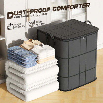⚡Hot Sales 49% OFF🔥-Spacious Moving Storage Bin – Zippered Organizer for Quilts, Bedding & Sweaters, Large Capacity Fabric Bag for Closet & Moving Day