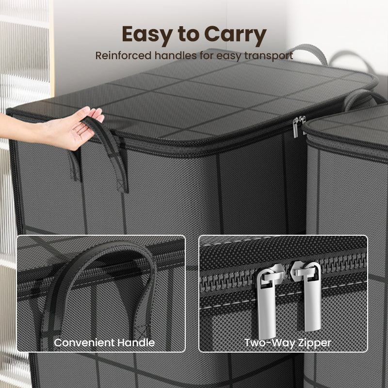 ⚡Hot Sales 49% OFF🔥-Spacious Moving Storage Bin – Zippered Organizer for Quilts, Bedding & Sweaters, Large Capacity Fabric Bag for Closet & Moving Day
